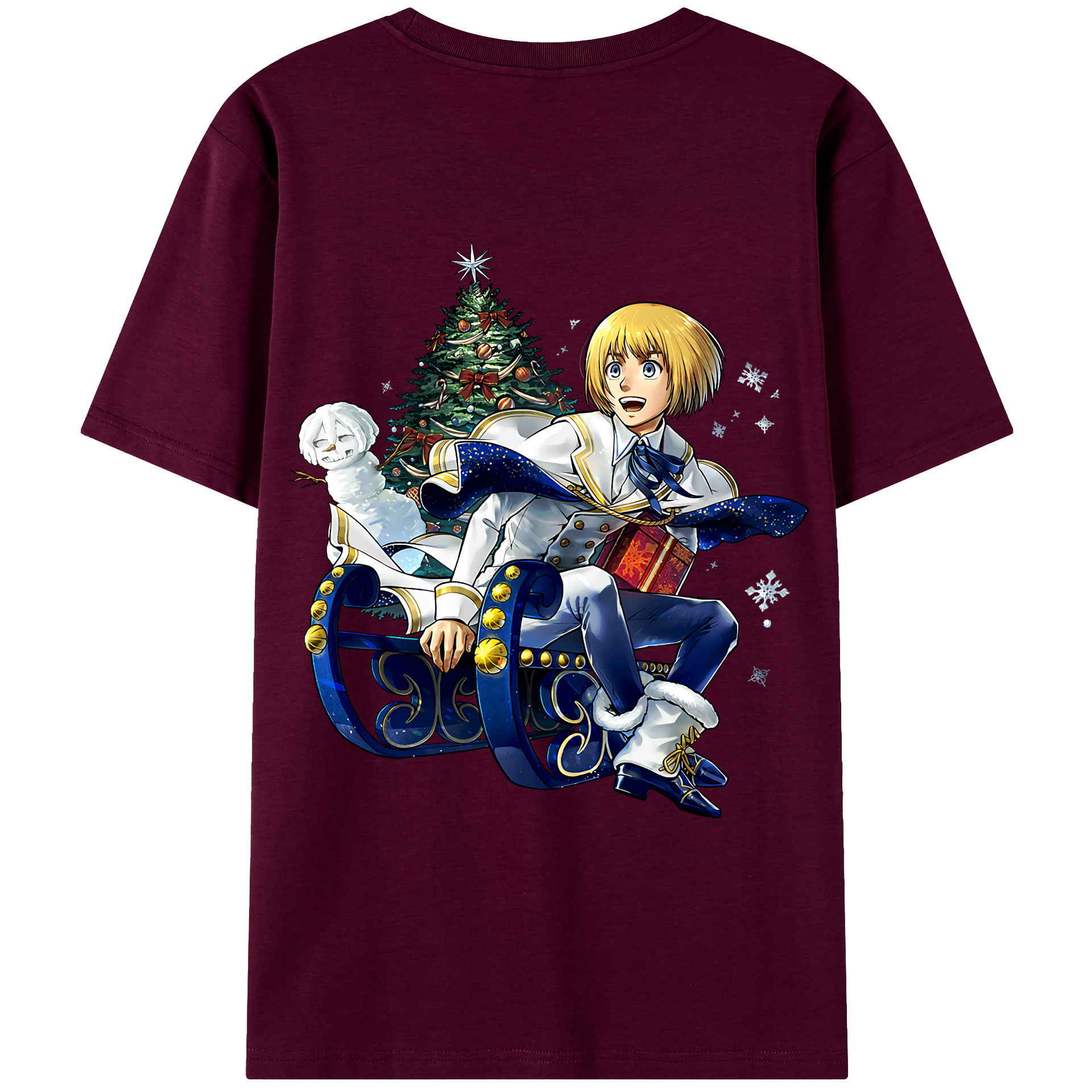 （画像用） 進撃の巨人 アルミン·アルレルト Attack on Titan Armin Arlert レディース半袖Tシャツ(バックプリント)